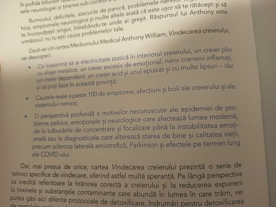 Vindecarea Creierului de Anthony William, Medium Medical. Pret mag 190