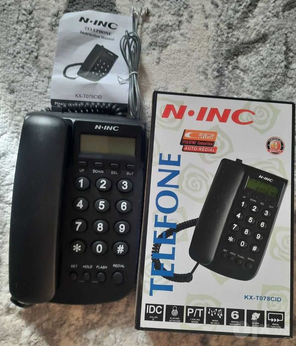 НОВЫЙ Домашний Телефон Определитель N-INC kx-T078CID в коробке