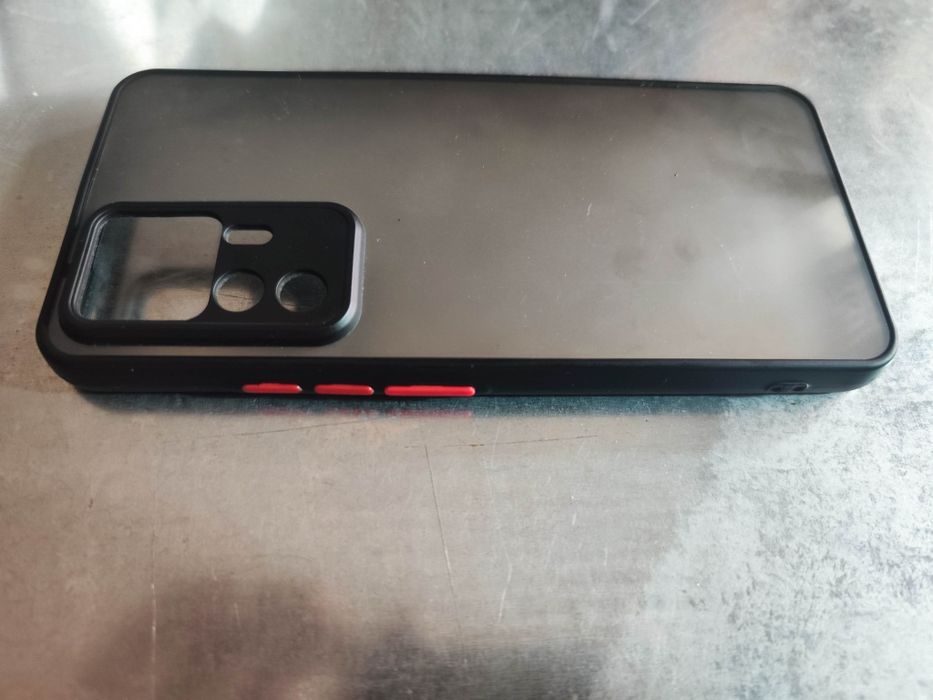 Husa Xiaomi 12T Pro,  negru cu butoane rosii