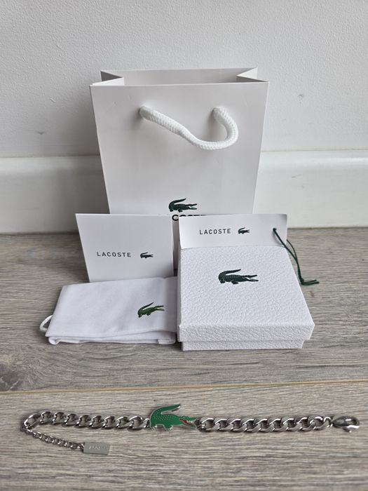 Bratara Lacoste - 21cm - Argintiu