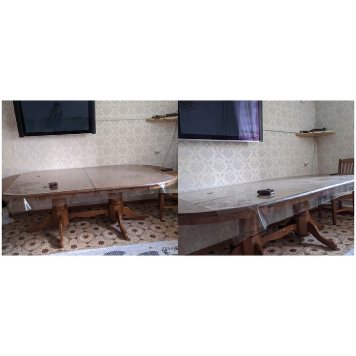 Продается стол обеденный, натуральное дерево 2,40 см.+60 см