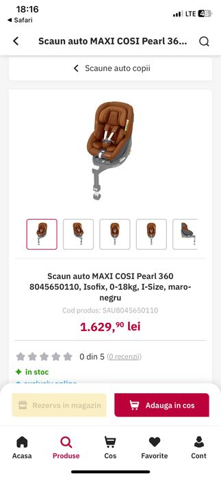 Scaun  copii auto maxi cosi