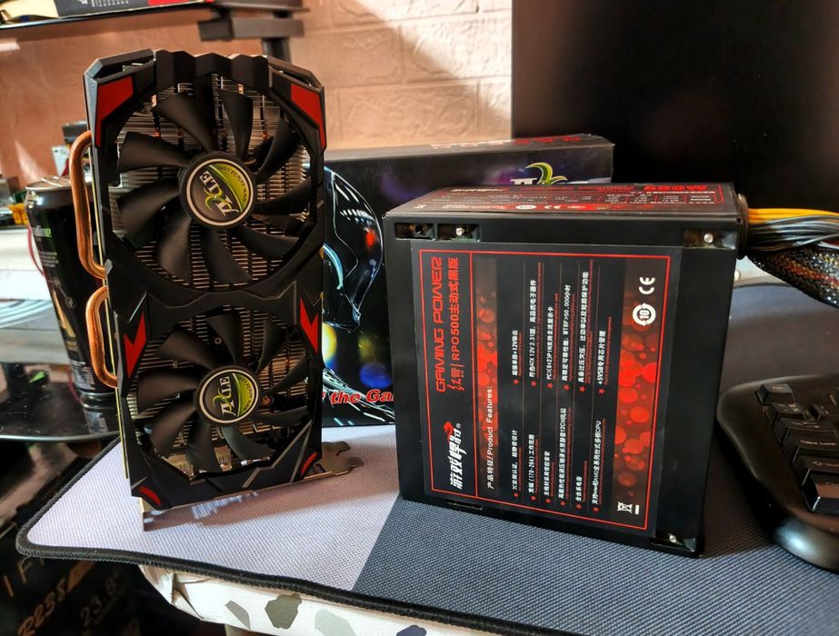 Продается видеокарта с блок питанием