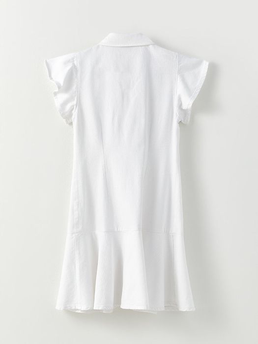 Бяла дънкова рокля