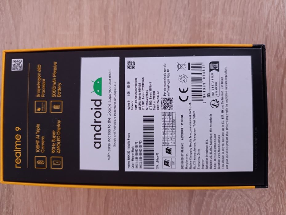 Realmi 9  4G 8GB Ram 128