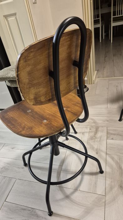 Scaune Ikea lemn+metal stil industrial