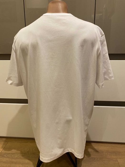 MONCLER, ОРИГИНАЛНА бяла памучна тениска, размер: XL