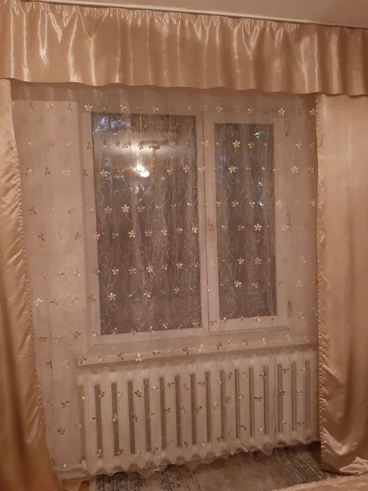 Шторы с покрывалом в спальню