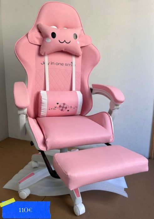 Геймърски розов стол