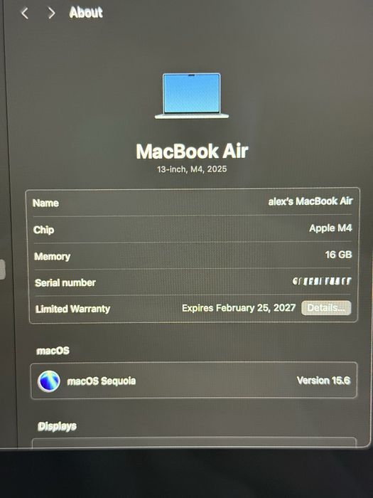 Apple Macbook air m4