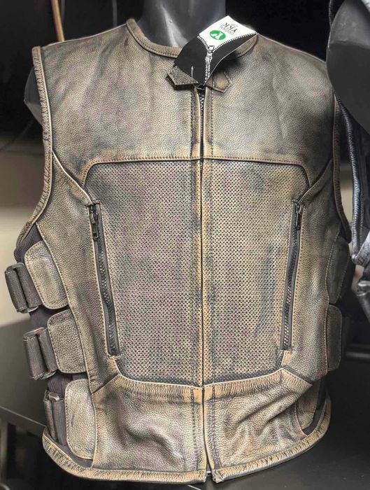 Кожен елек icon кожа естествена телешка елеци мото мъжки дамски детски