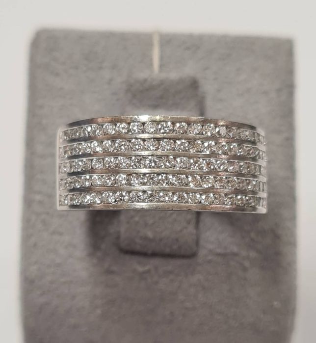 Inel din platina 950, cu diamante naturale, IAU807