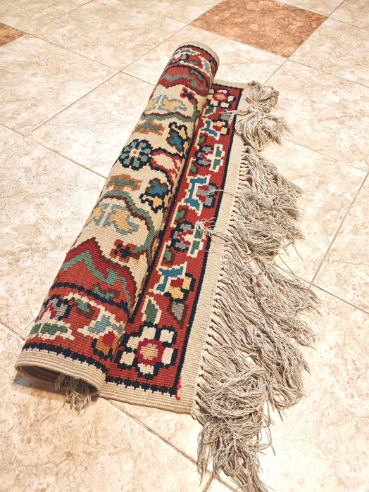 Прекрасен Старинен Оригинален Чипровски Котленски Килим Пътека