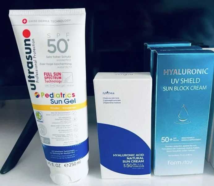 Слънцезащитна козметика предимно корейска и една швейцарска