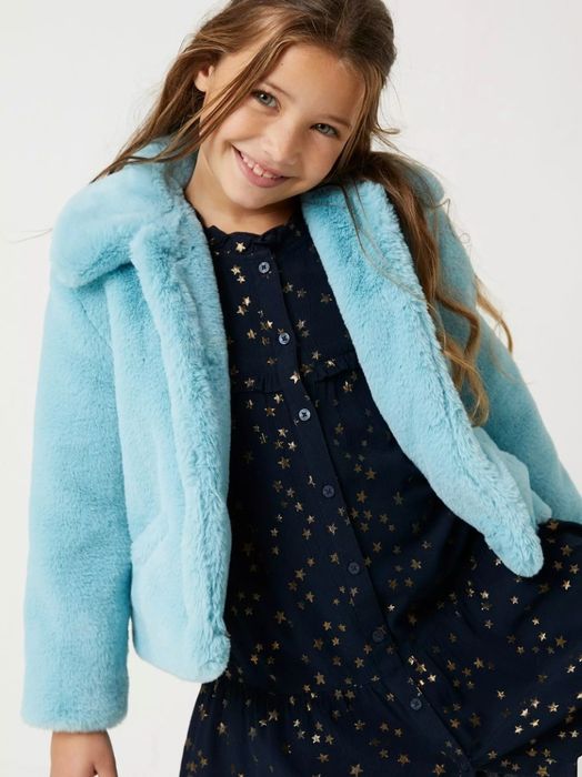 Blană artificiala turcoaz