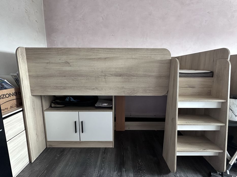 Детски единични легла 90/200 със скрин