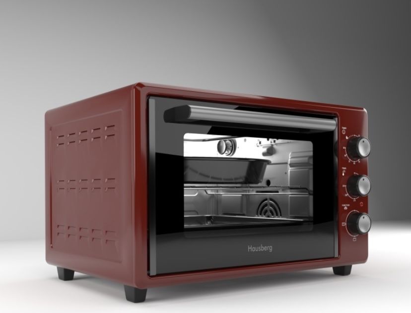 Настольная электропечь Hausberg HMO-360RE красный