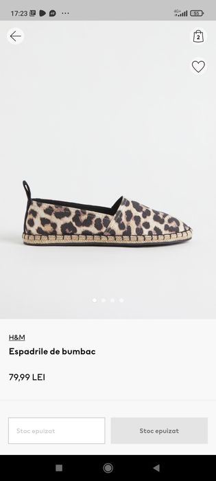 Espadrile bumbac cu iută animal print