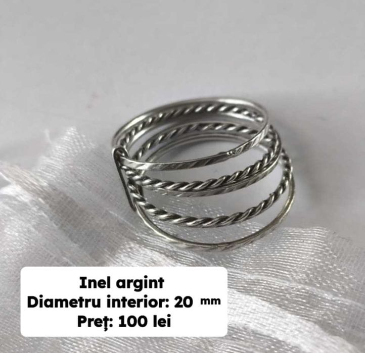 Inele cercei bratari argint  marimi pretul si marimile sunt pe poze