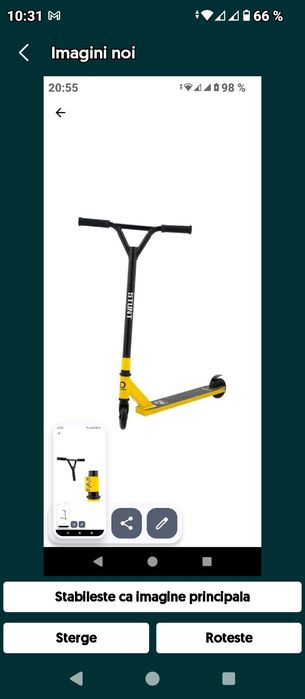 Trotineta Stunt - 100 kg, Freestyle, Galbena