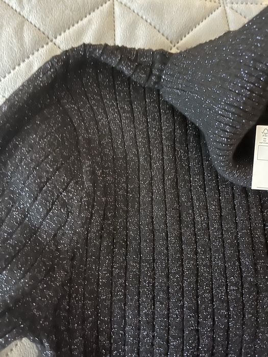 Reserved дълга блестяща черна рокля