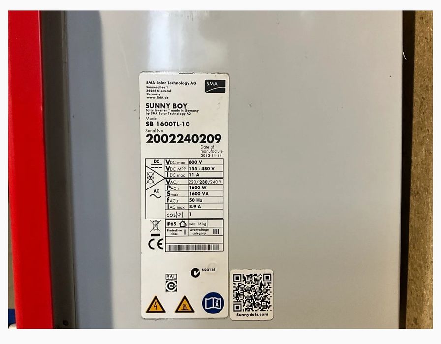 Invertor Solar SUNNY BOY - SB1600TL-10