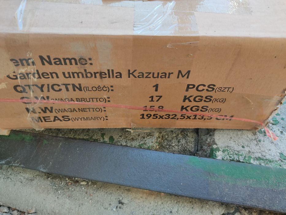 Голям градински чадър 3 метра диаметъра, графит