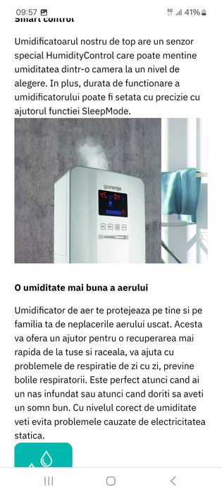 Umidificator Gorenje H 50DW