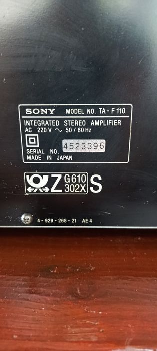 Sony  TA-F110 стерео усилвател