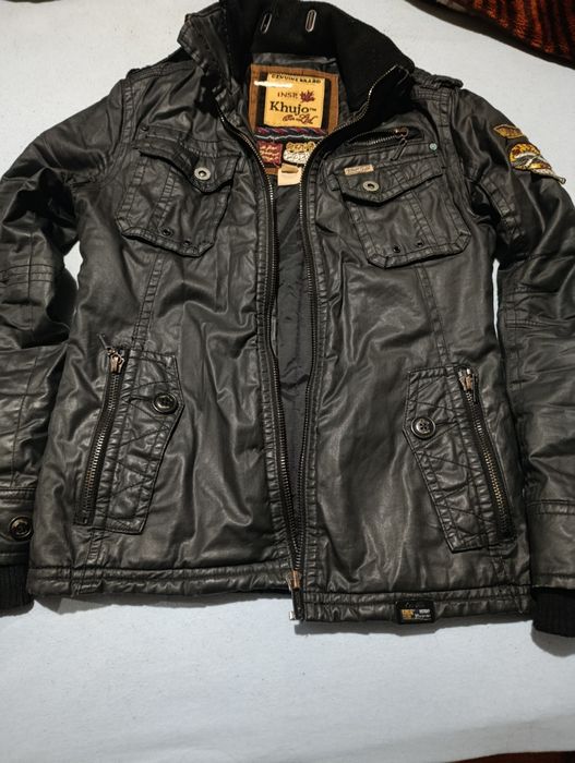 Стилно мъжко яке Khujo (Милитари стил) – Размер S, Като ново!