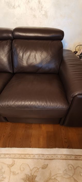 Кожени дивани с релакс механизъм - 2 броя