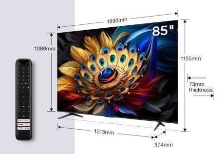 Телевизор TCL 85" C655 TVC QLED 86 4K smart SAT T2 HEVC новый модель