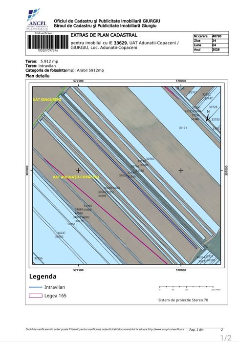 Teren intravilan 5.912 mp lângă București – acces asfalt – Adunații Copăceni