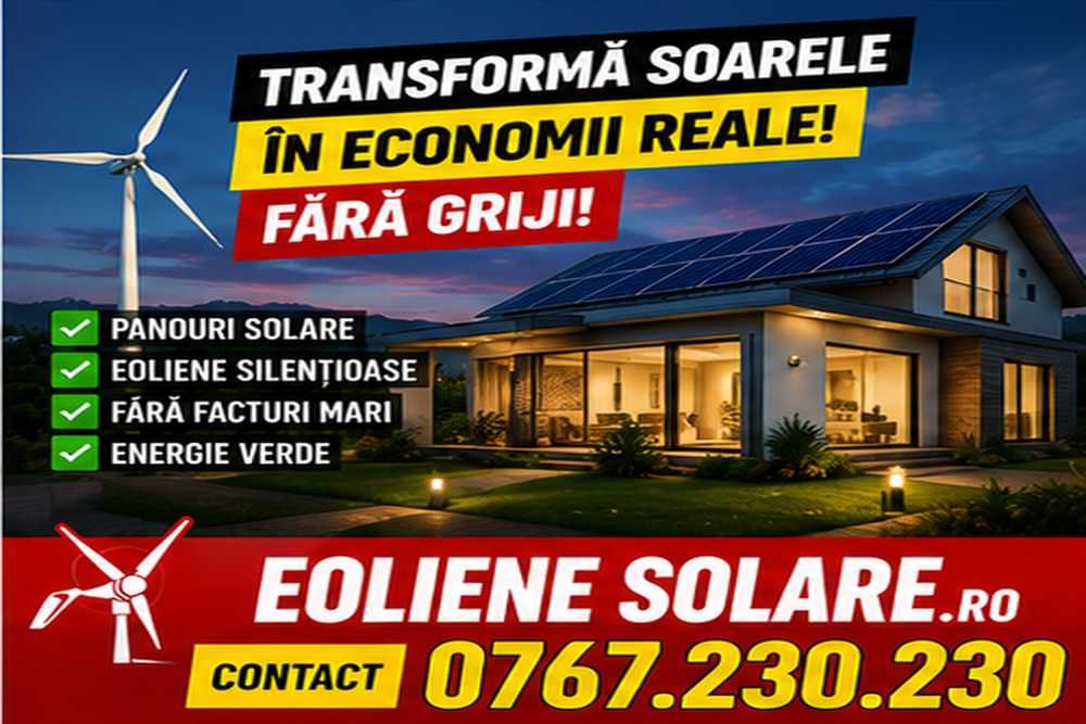 Panouri FOTOVOLTAICE, Panouri SOLARE, Turbine Eoliene - TÂRGU BUJOR -