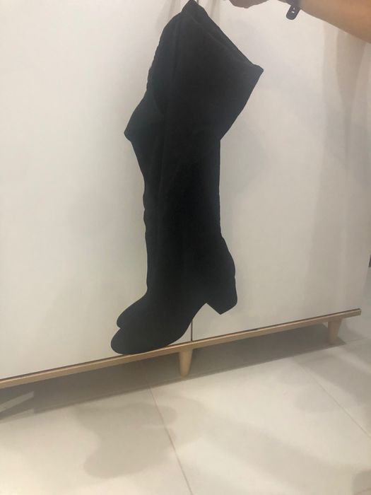 Cizme înalte cu toc mic