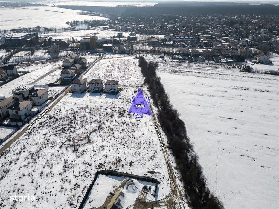 Corbeanca - Paradisul Verde,Teren  605 Mp,Deschidere 63 M,Utilitati