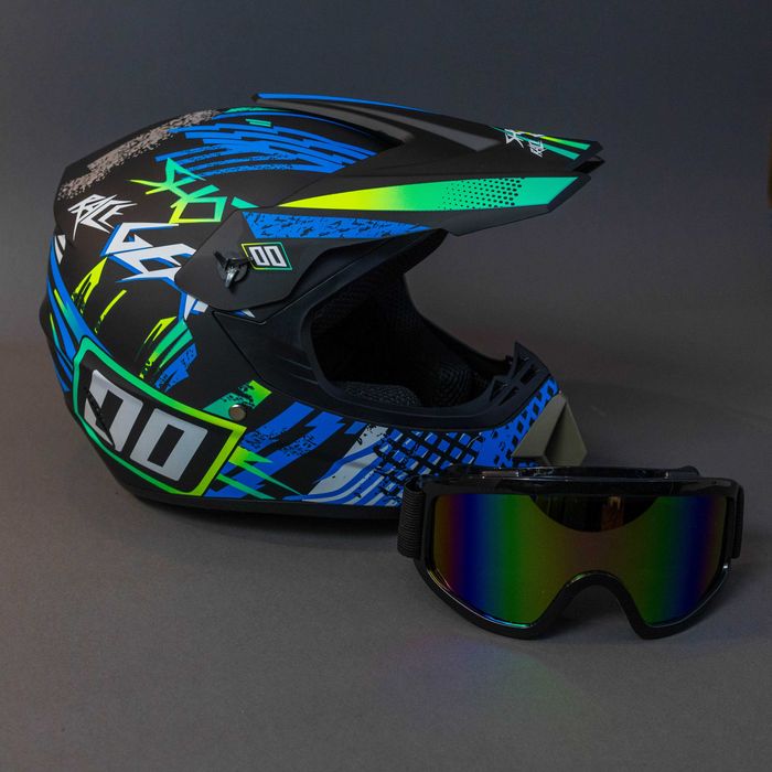 Каска с очила за ел. тротинетка , велосипед , мотокрос