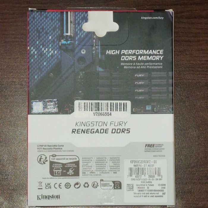 RAM памет Kingston FURY Renegade Silver XMP 192GB (4 x 48GB) DDR5 KF560C32RSK2-96 (2 x Kit of 2)