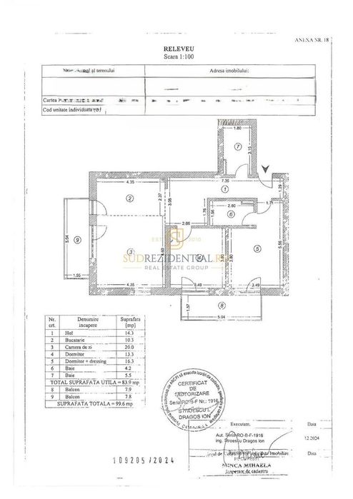 Apartament Premium 3 Camere zona Eroii Revoluției 99,6 mp