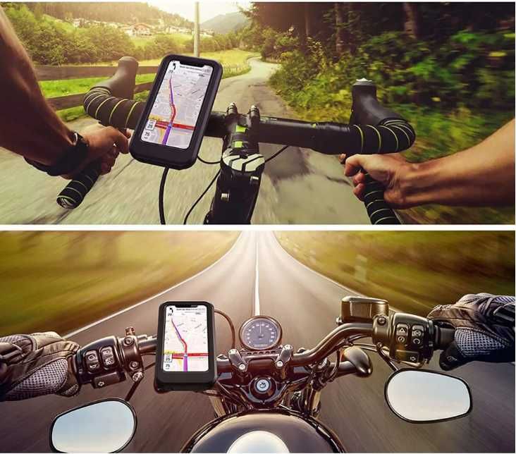 Suport telefon pentru ghidon inaltime reglabila rotativ 360 rezistent la apa
