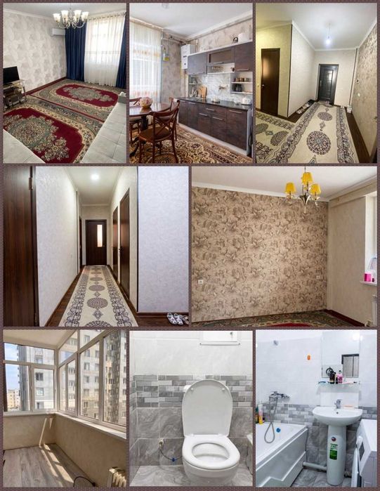 ko'p qavatli uy 2 xonali 3 xona qilingan