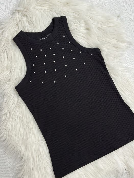 Черен потник с перлички