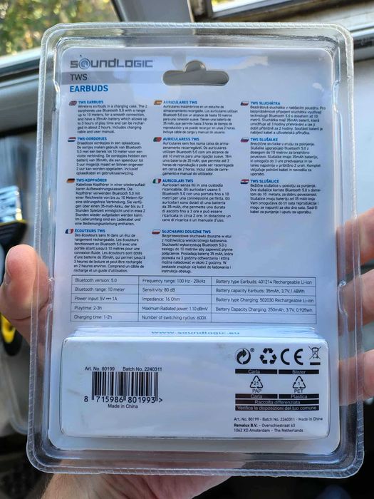 Casti wireless Soundlogic TWS Earbuds In-ear headphones Bluetooth