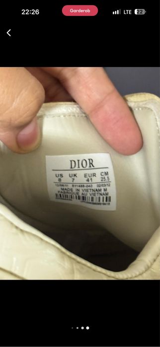 Dior кроссовки из экокожи