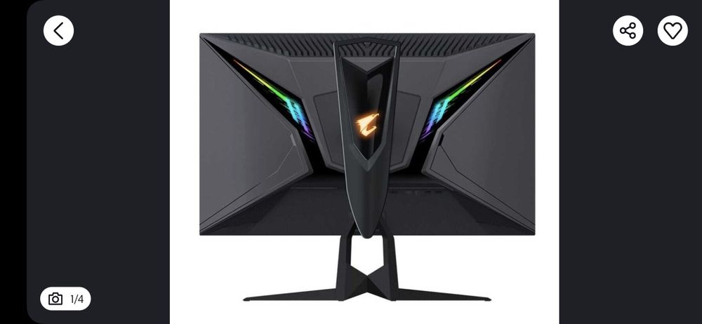 Monitor gaming Aorus 27inch 2k 165hz 1ms IPS