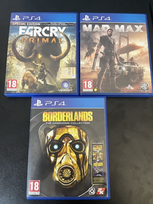 Mad Max , Borderlands the handsome collection , Farcry Primal PS4