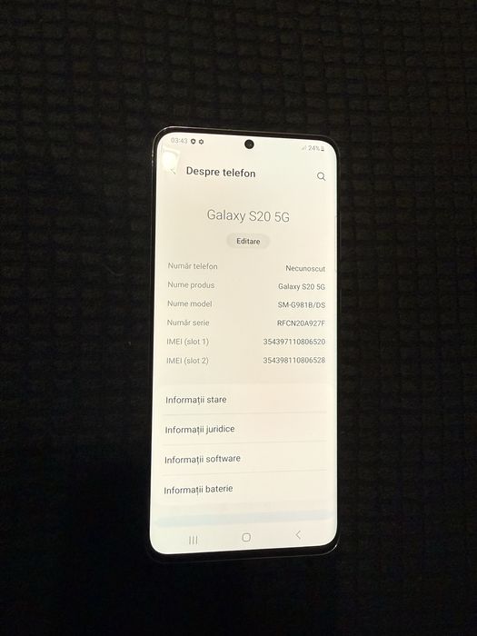 Samsung s20 folosit ca nou