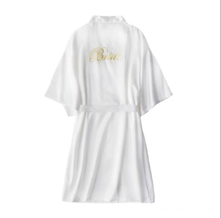 Свадебный халат белоснежная