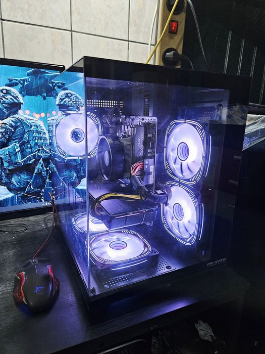 Unitate PC Gaming Ryzen 5 5500 video 8GB GTX 1080 16GB RAM SSD