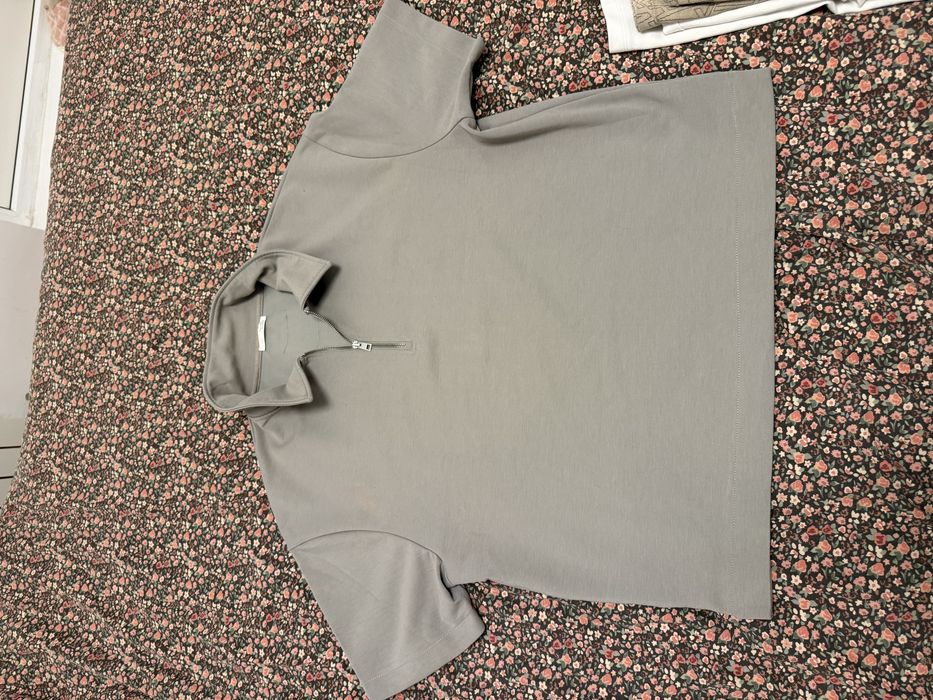 Tricou polo grosut , ZARA , XL , gri